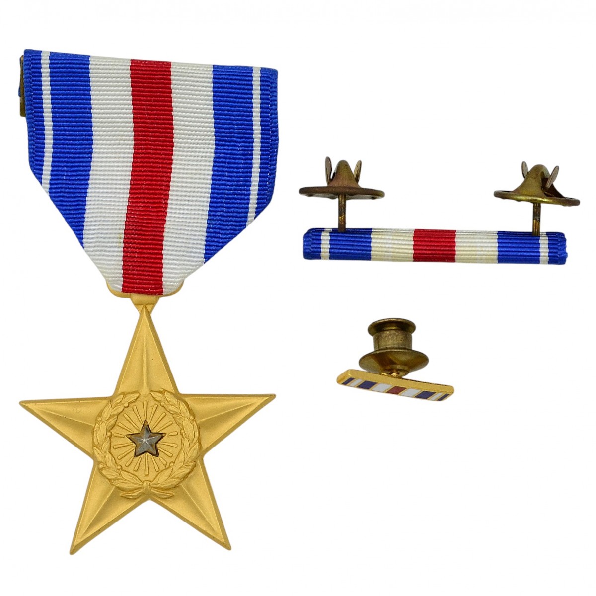 A set of signs of the Silver Star medal