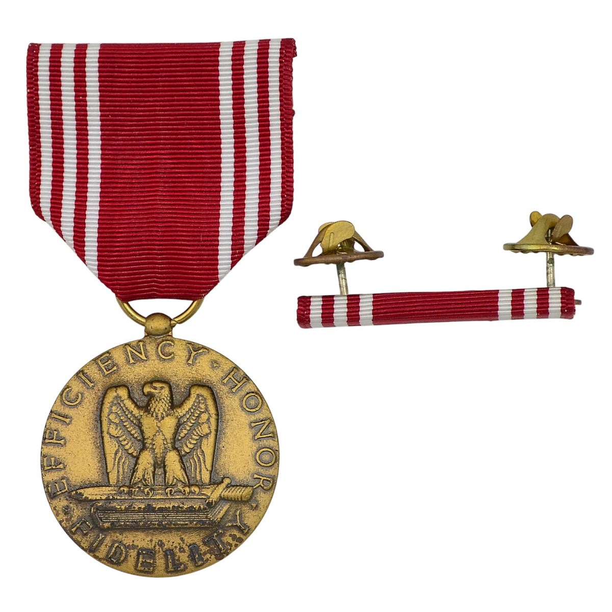 A set of badges of the US Army medal "For Good Behavior" of the 1941 model