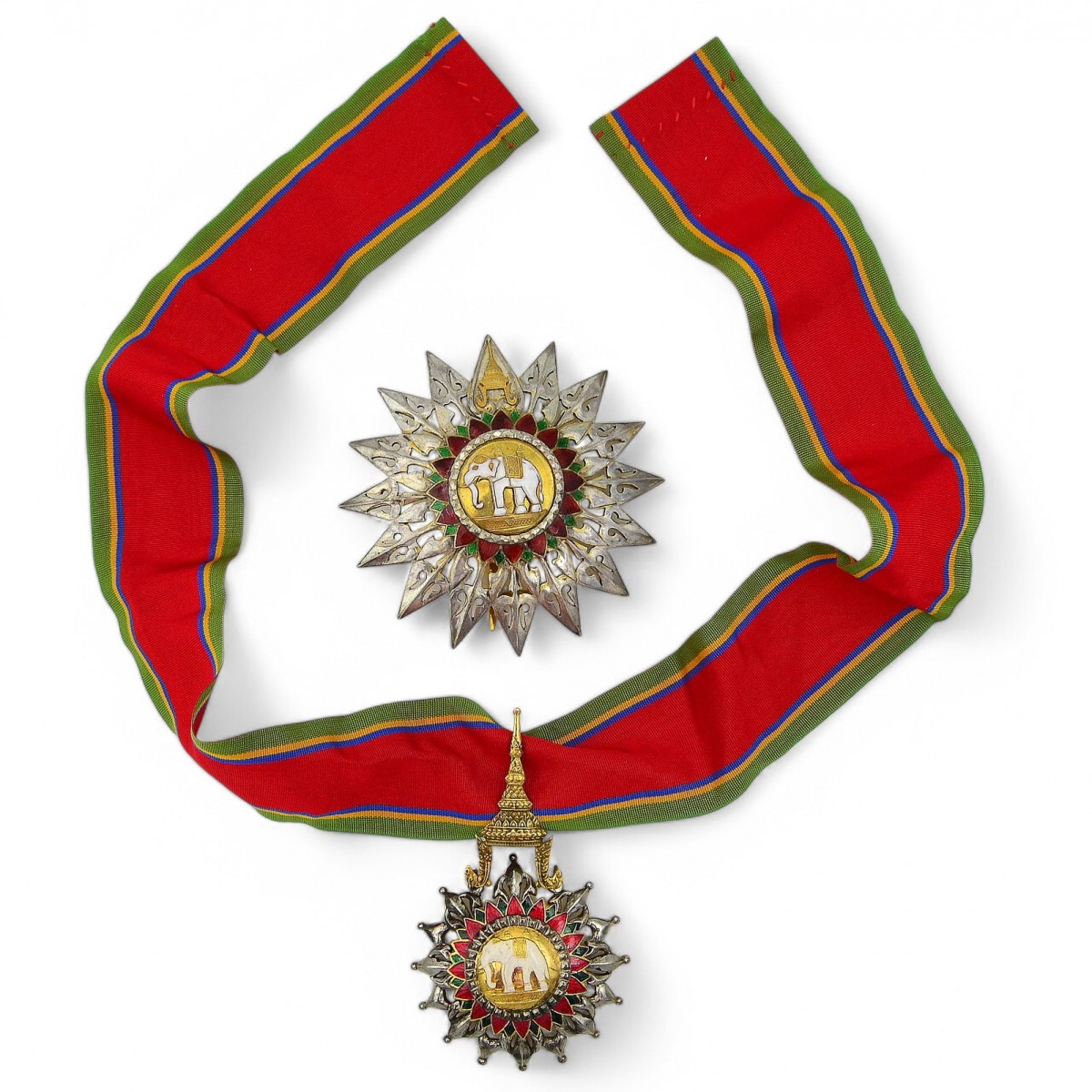 A set of badges of the Order of the Elephant of the 2nd class in the degree of Knight Commander