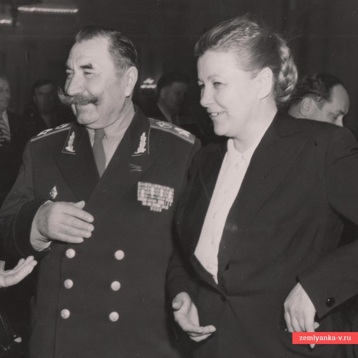 Press photo "Marshal S.M. Budyonny with Furtseva".