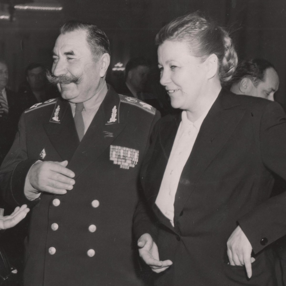 Press photo "Marshal S.M. Budyonny with Furtseva".