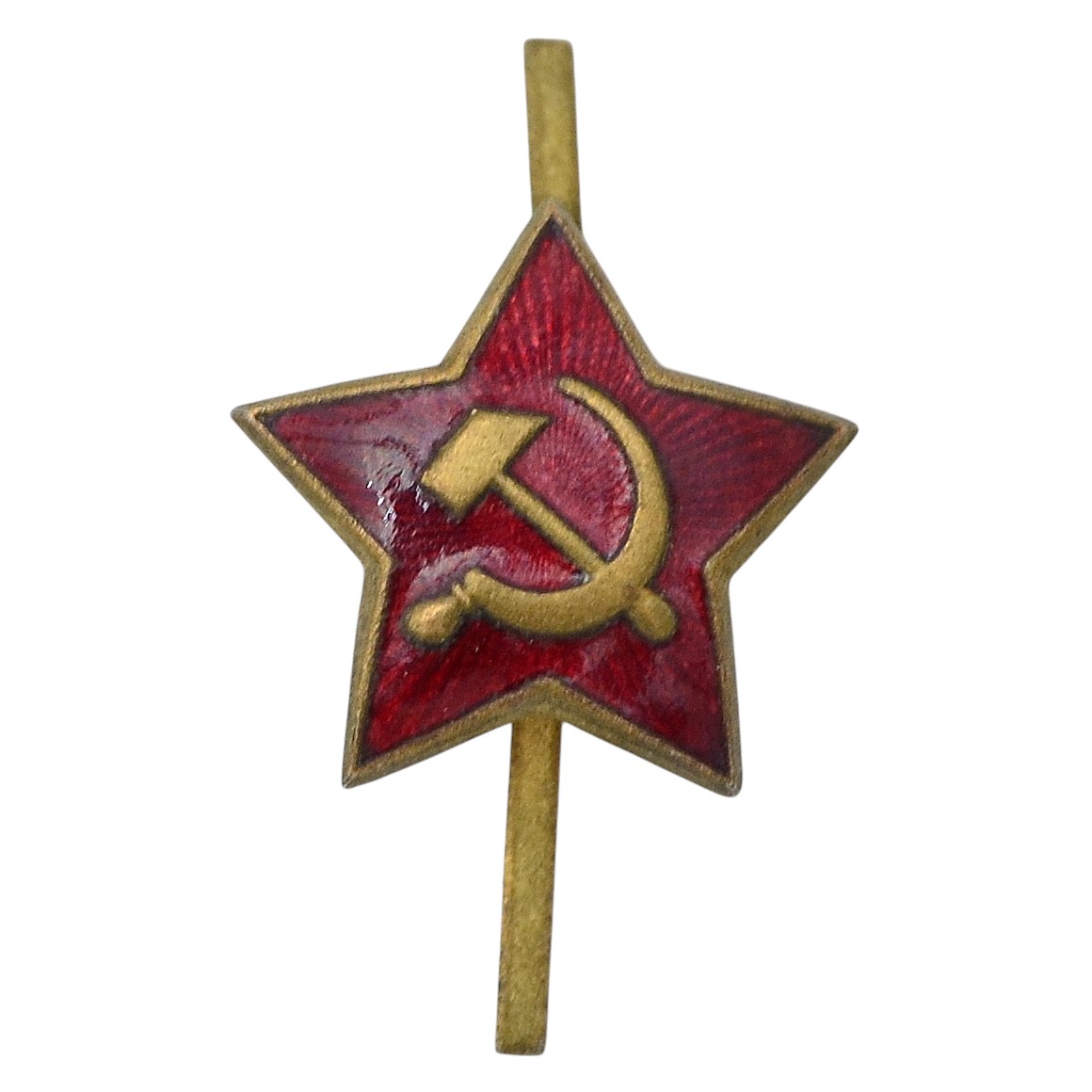 A star on the cap of the Soviet army