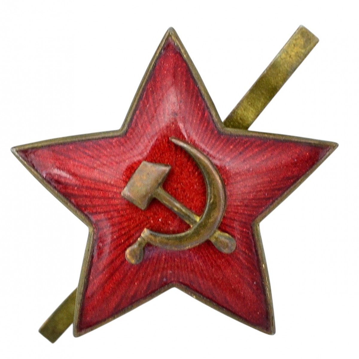 31-mm star of the Red Army enlisted personnel of the 1936 model with an overhead SIM
