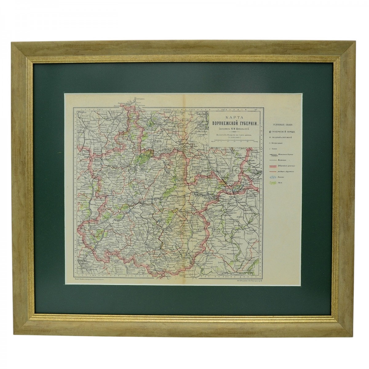Map of Voronezh province