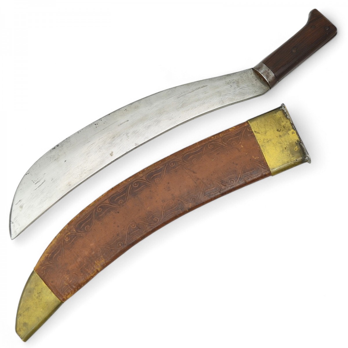 Sickle-shaped cleaver machete of the U.S. Navy "Collins" Model No. 1005