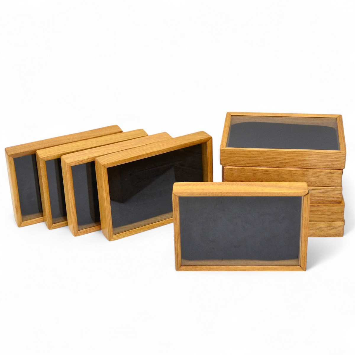 The frame is a case for storing and displaying coins or awards.