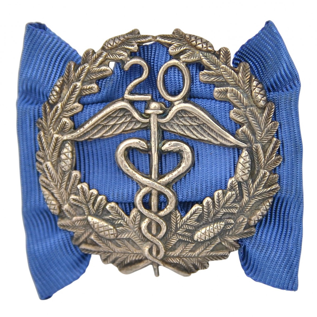 Silver badge for 20 years of service in Finnish customs