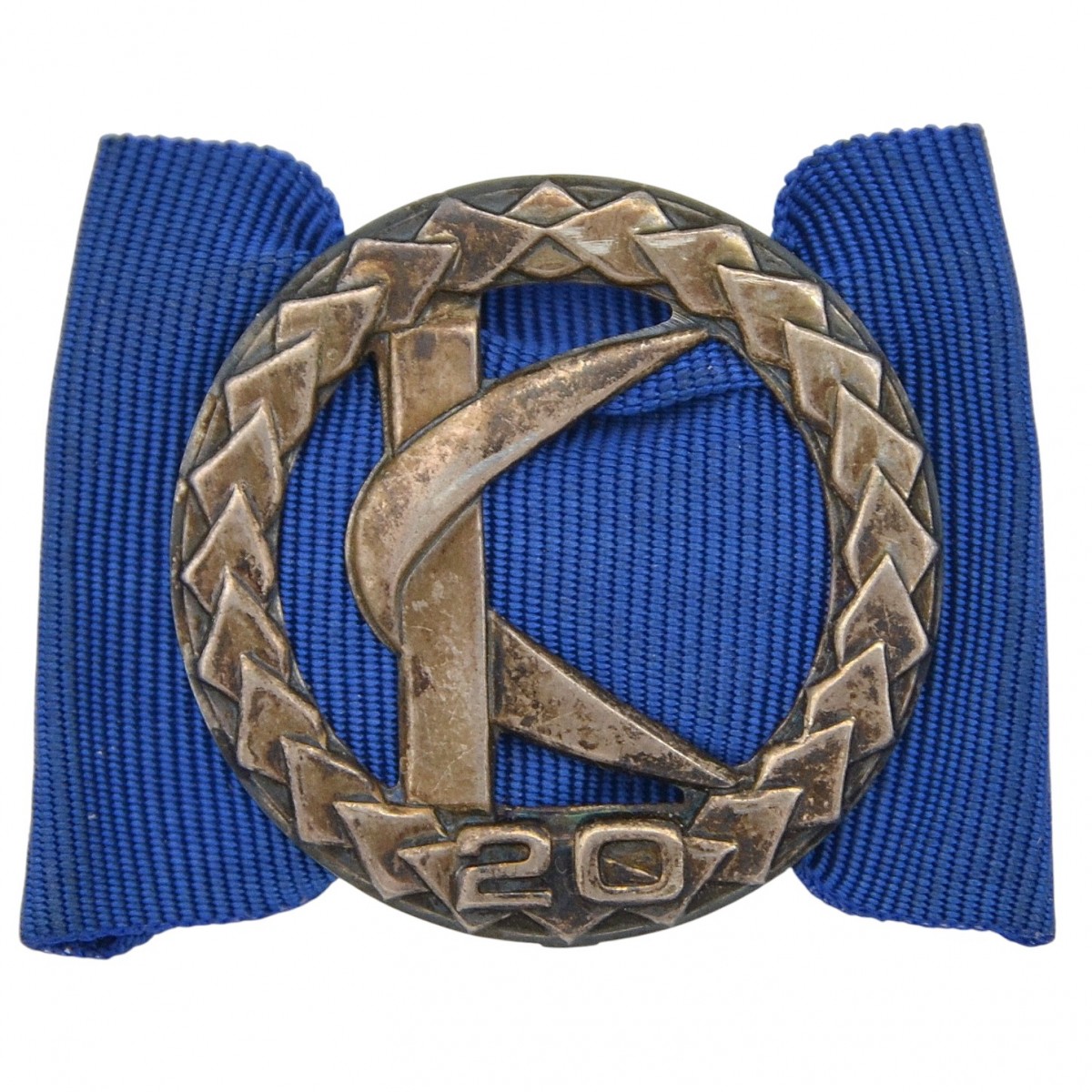 Silver badge for 20 years of service for government officials