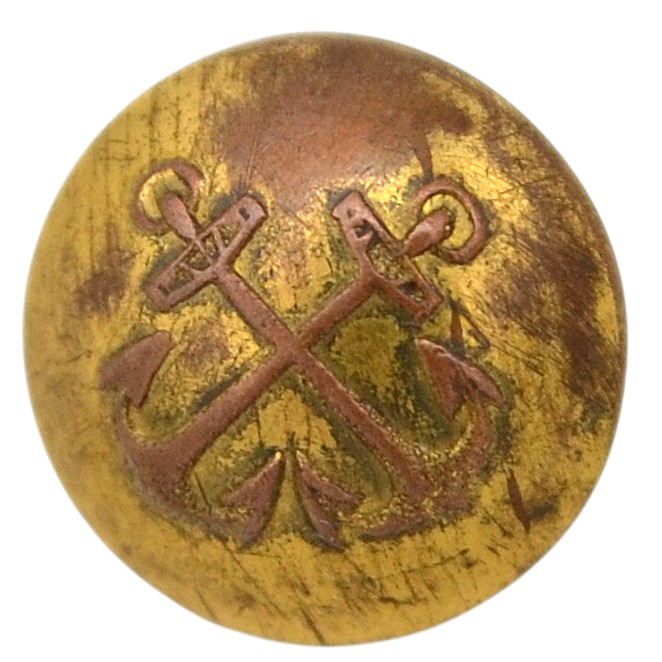 A button from a tunic or uniform of an officer of the Merchant Navy of the Russian Empire