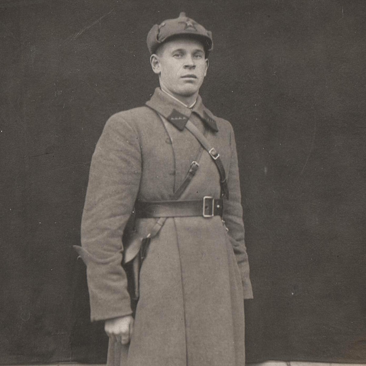 Photo of a Red Army sergeant in winter uniform, 1938