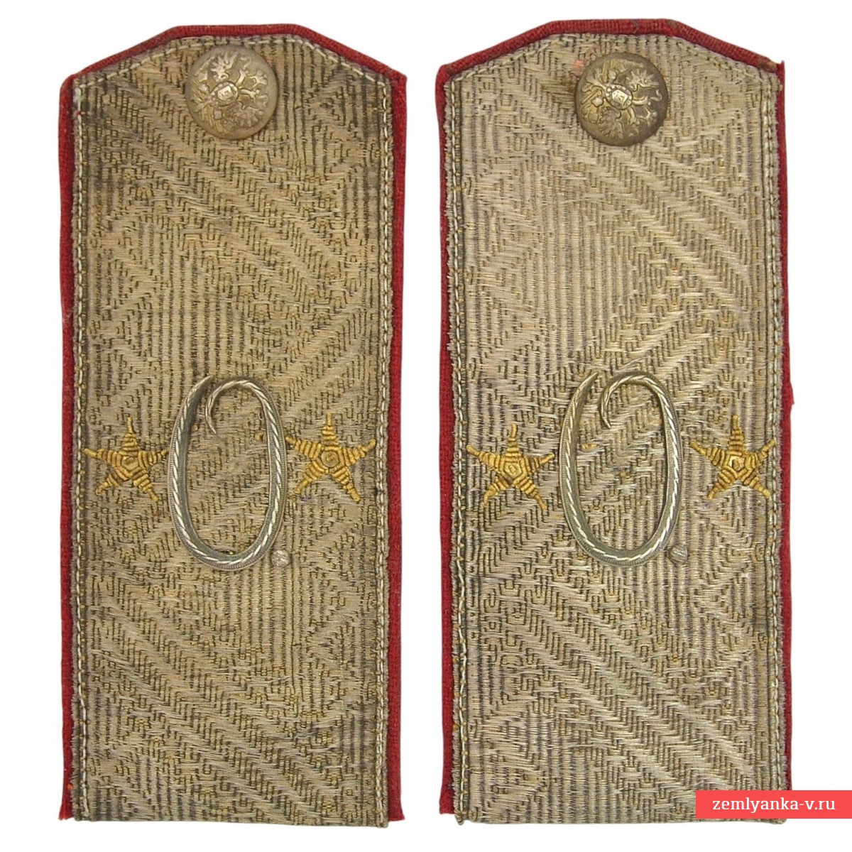 Shoulder straps of a Major General serving in the Orenburg Engineering Department