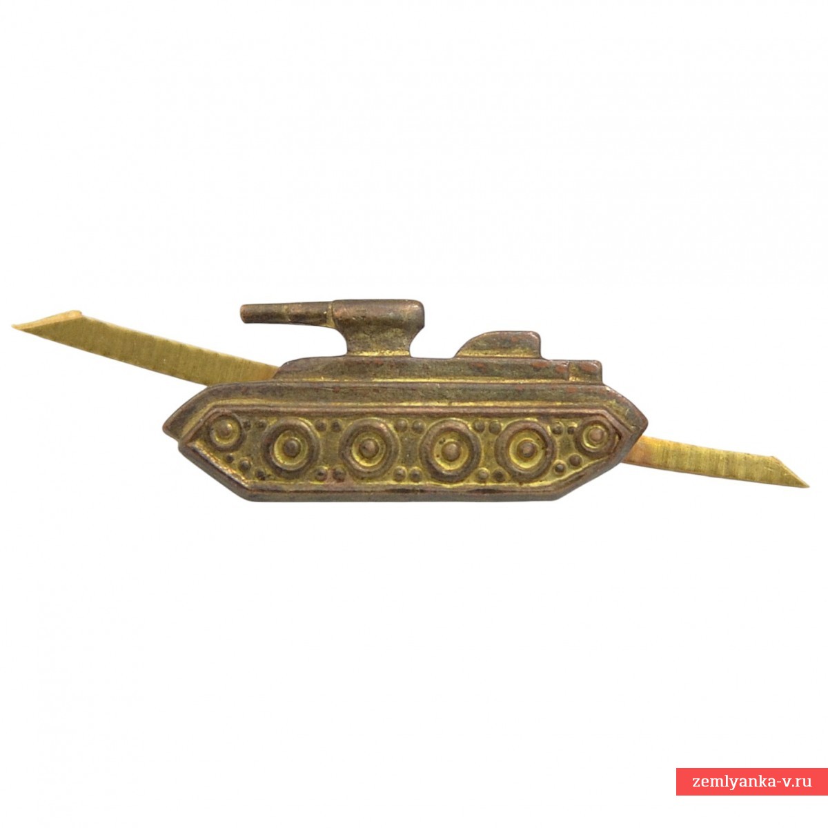 The emblem on the buttonholes of the ABTV Red Army model 1936, a small type of tank