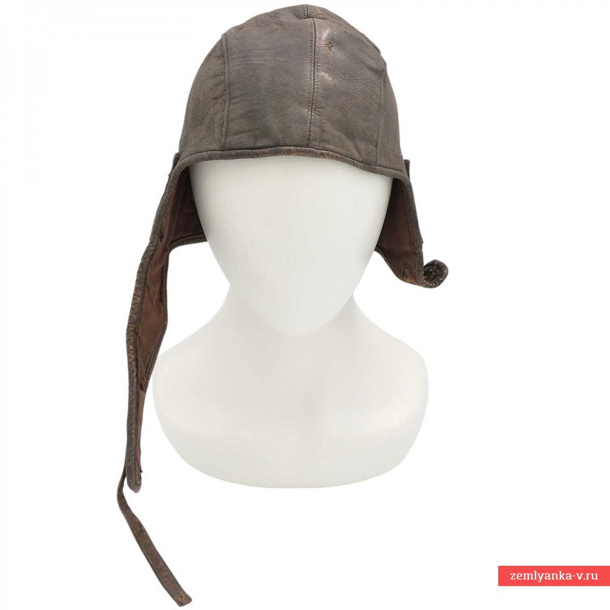 Leather summer flight helmet Osoaviakhim of the USSR