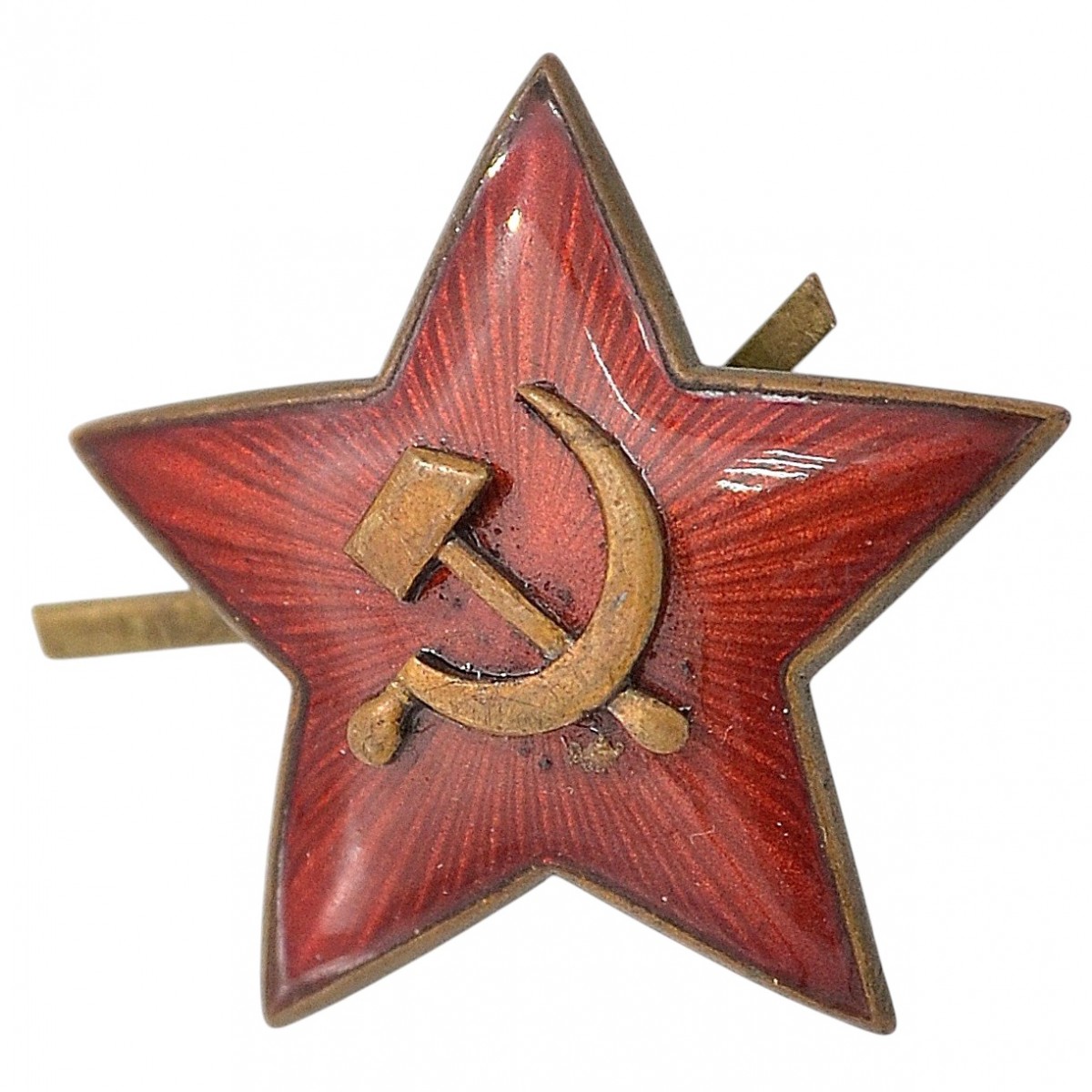 31-mm star of the Red Army enlisted personnel of the 1936 model with an overhead SIM