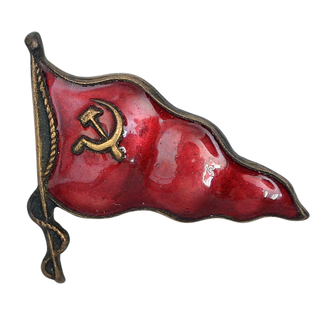 Cockade on the cap of a sailor of the Soviet Merchant Fleet