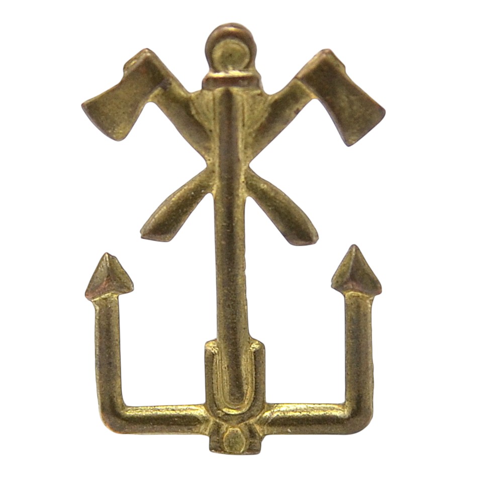 The emblem on the buttonhole of the pontoon of the Red Army in 1936