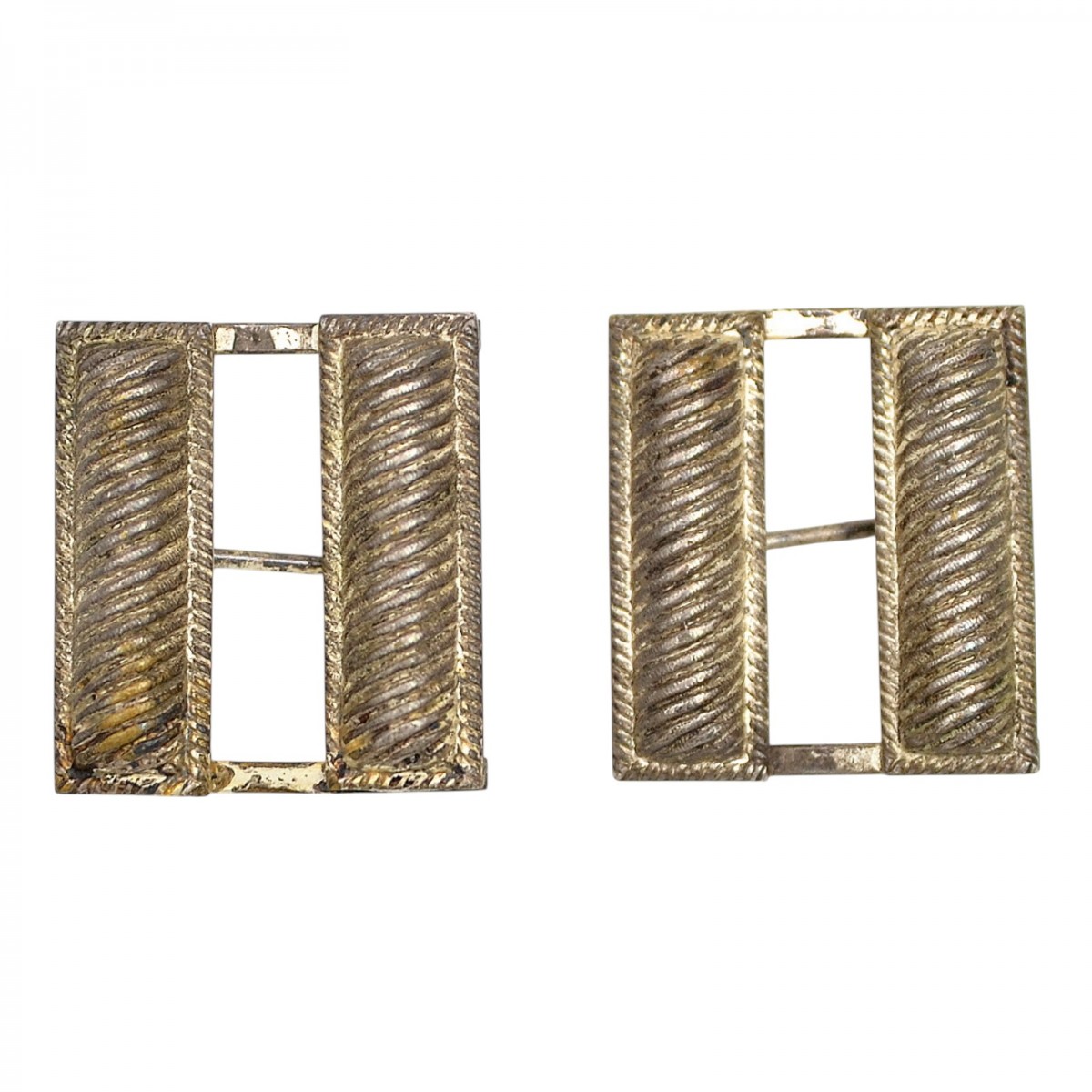 A set of buttonhole badges of the captain of the US Army of the WWII period