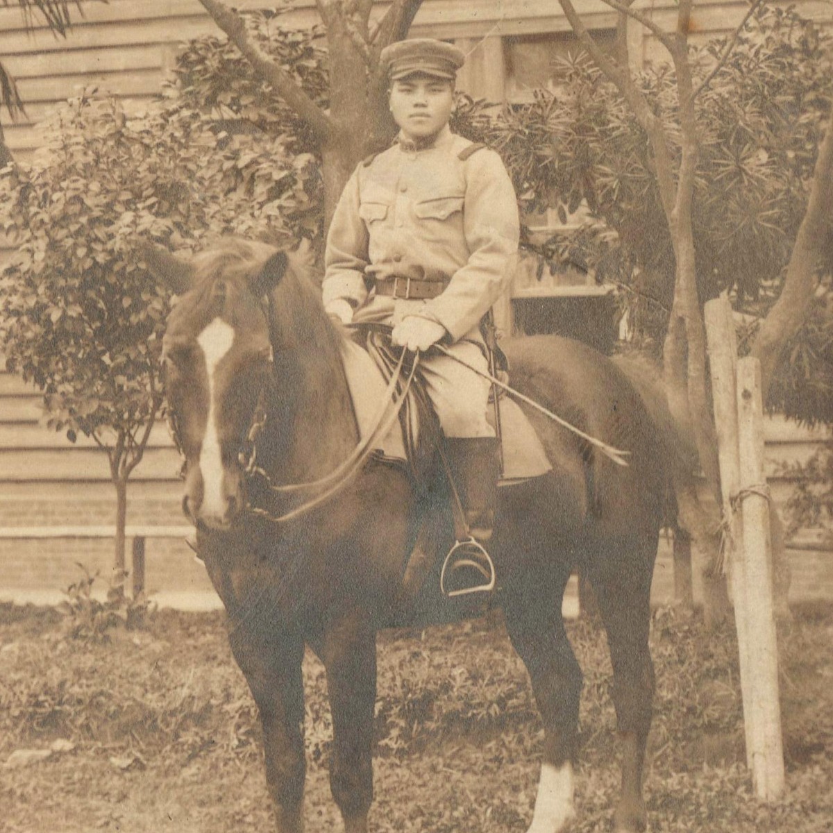 Photo of a Japanese cavalryman