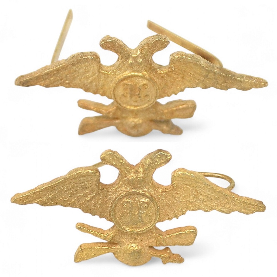 Emblems on the shoulder straps of a RIA military pilot, a copy