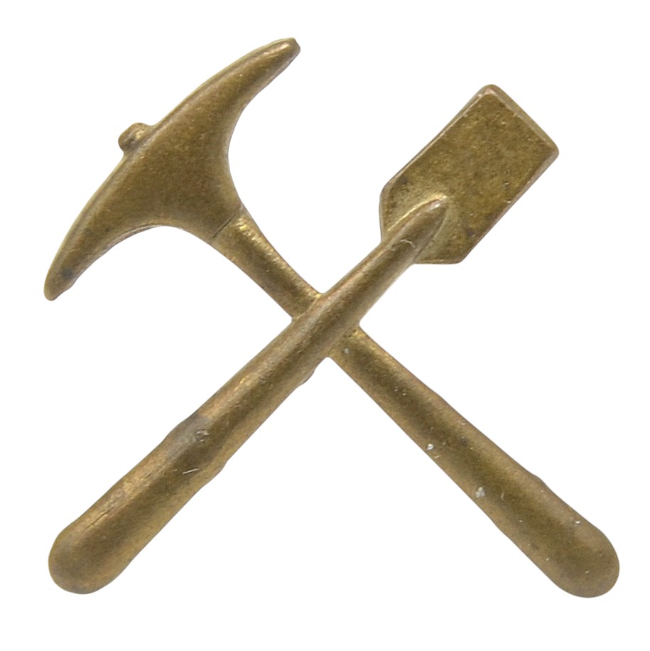 The emblem on the buttonhole of the Red Army sapper units, mod. 1936