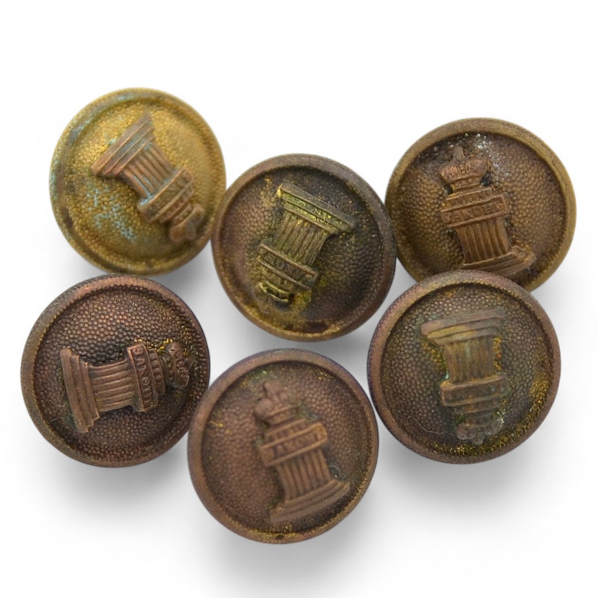 A lot of verification buttons of an employee of the Ministry of Justice of the Russian Empire
