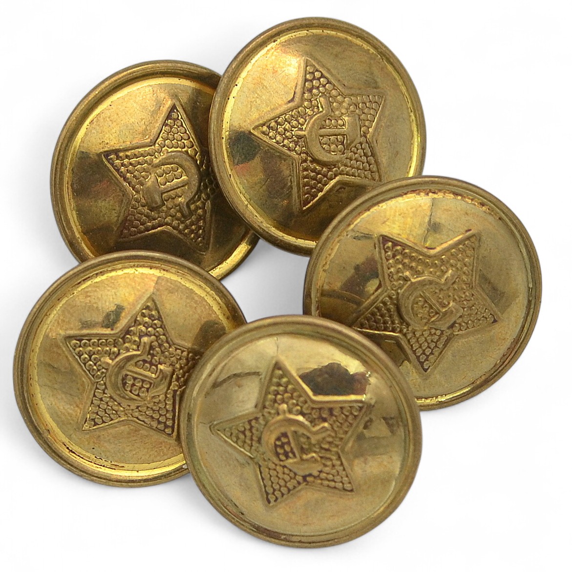 A lot of improved kid buttons for an officer of the Soviet army
