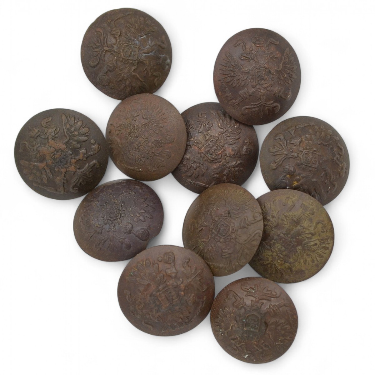 Lot of uniform buttons of the lower ranks of RIA mod. 1904