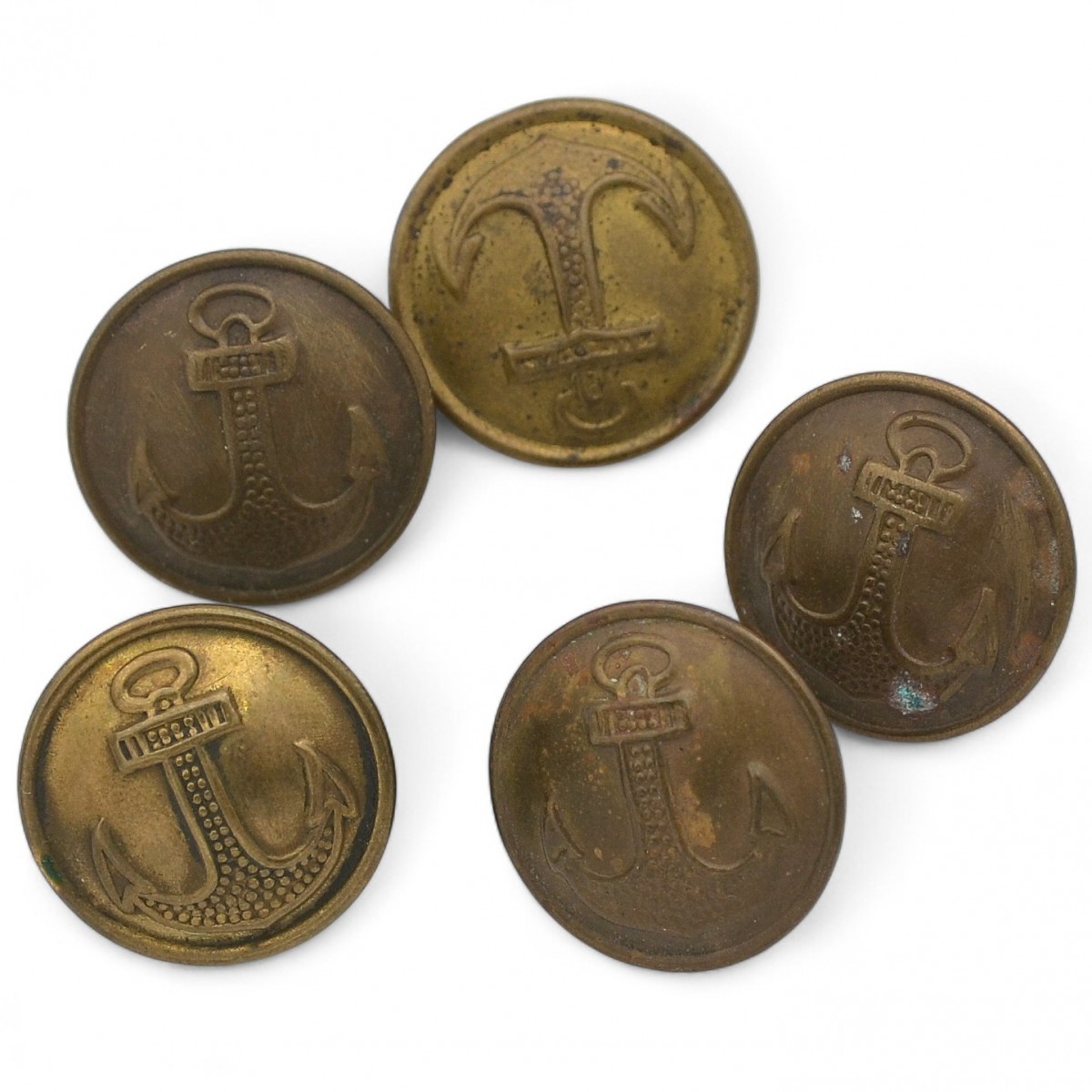 A lot of amazing buttons of an officer of the Soviet Navy, 1956