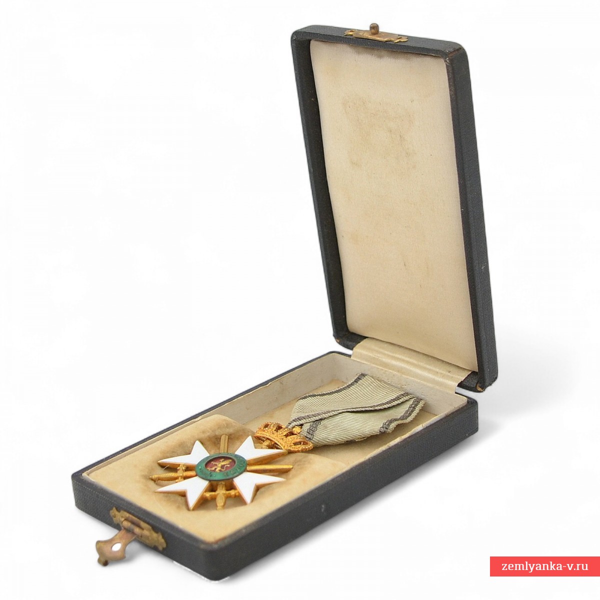 Bulgaria. Officer's Order for Bravery, 3rd degree, 2nd class, 1st issue, in a case