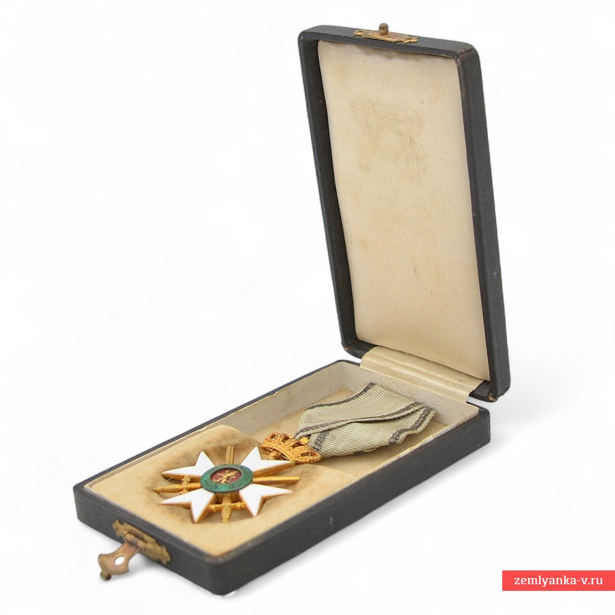 Bulgaria. Officer's Order for Bravery, 3rd degree, 2nd class, 1915, in a case