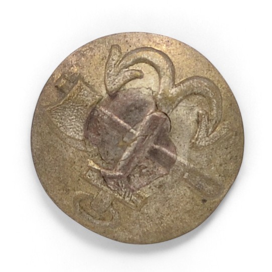 A button on the shirt of an employee of the Ministry of Internal Affairs of the Russian Empire