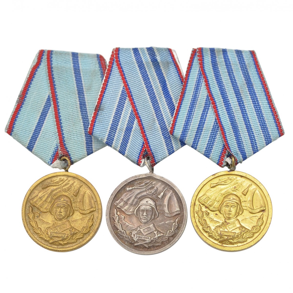 A set of Bulgarian medals for impeccable service in the armed forces, mod. 1959