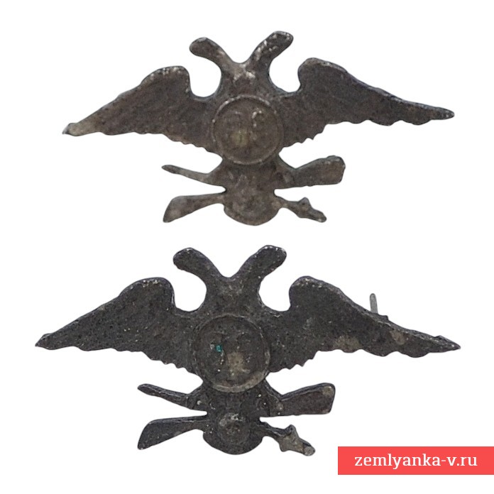 Emblems on the field shoulder straps of an officer of the RIA flight units, a copy