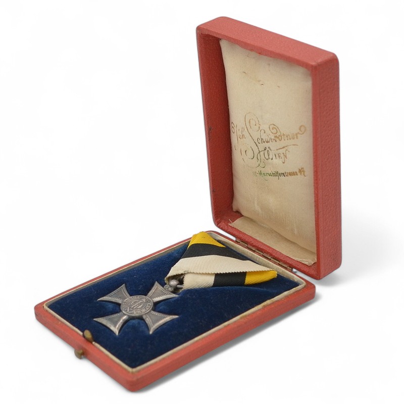 Bulgaria. Cross for 10 years of service for officers, in a case 
