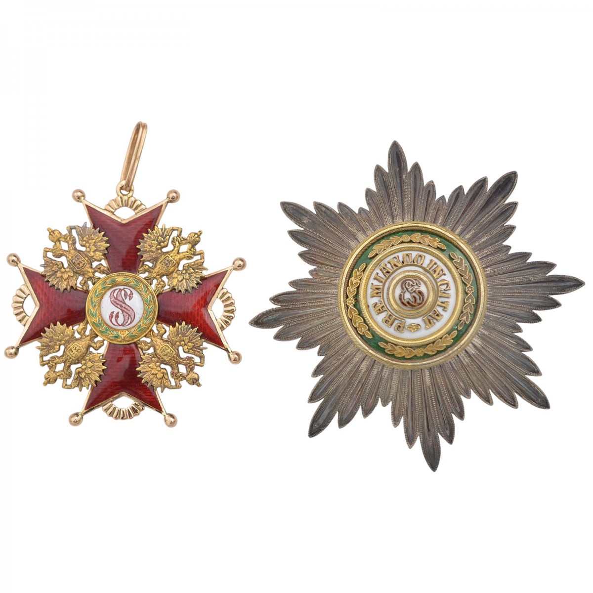 Set of badges of the Order of St. Stanislaus, 1st class, Edward