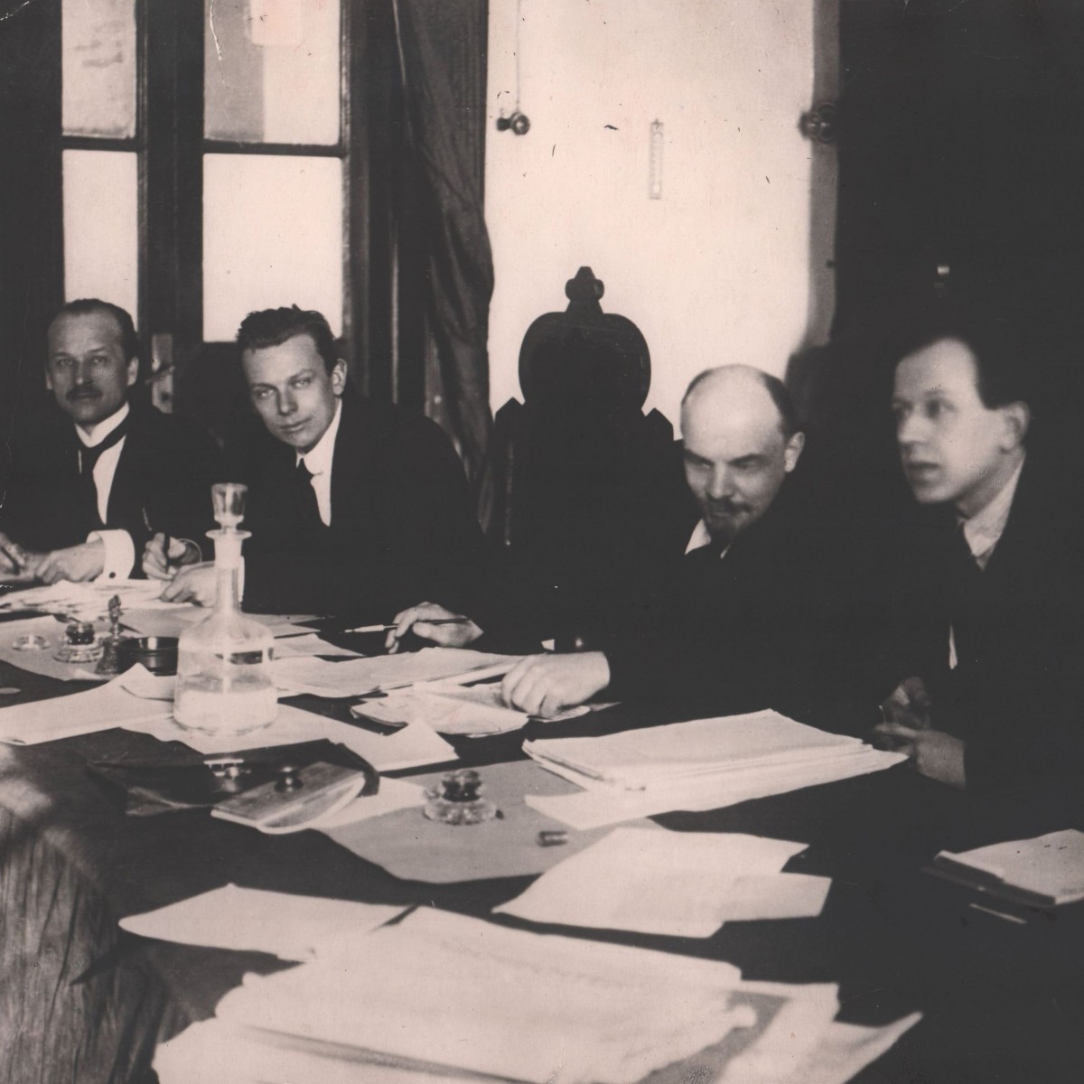 Photo "V.I. Lenin at the Presidium of the 1st Congress of the Comintern", 1919