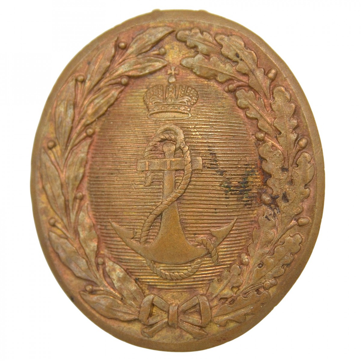 A buckle from the belt of an officer of the Russian Navy