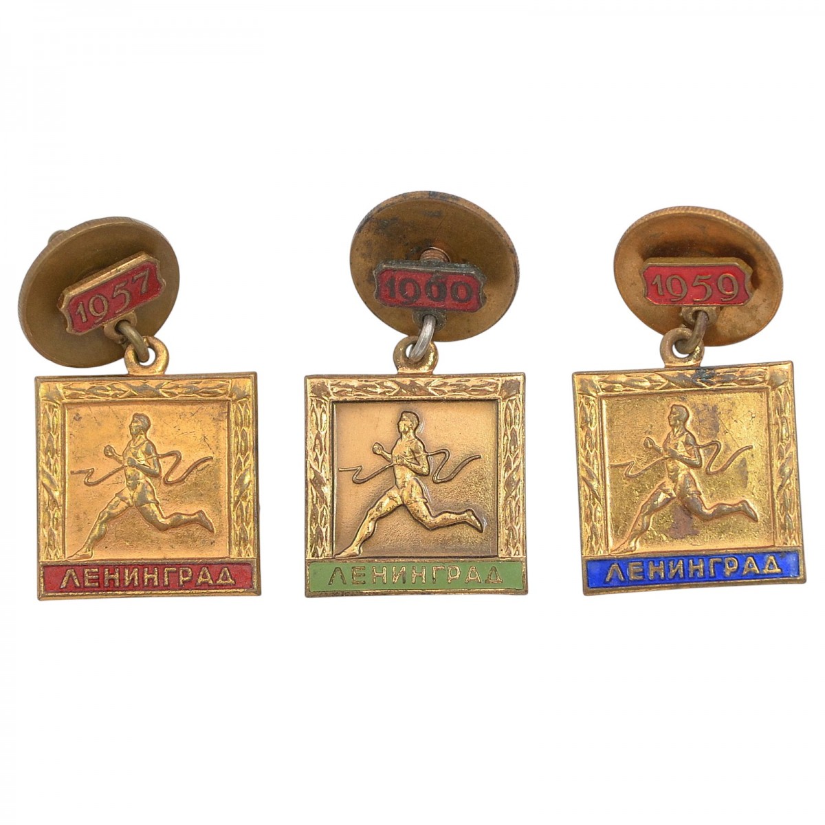 The lot of badges of DSO "Leningrad"