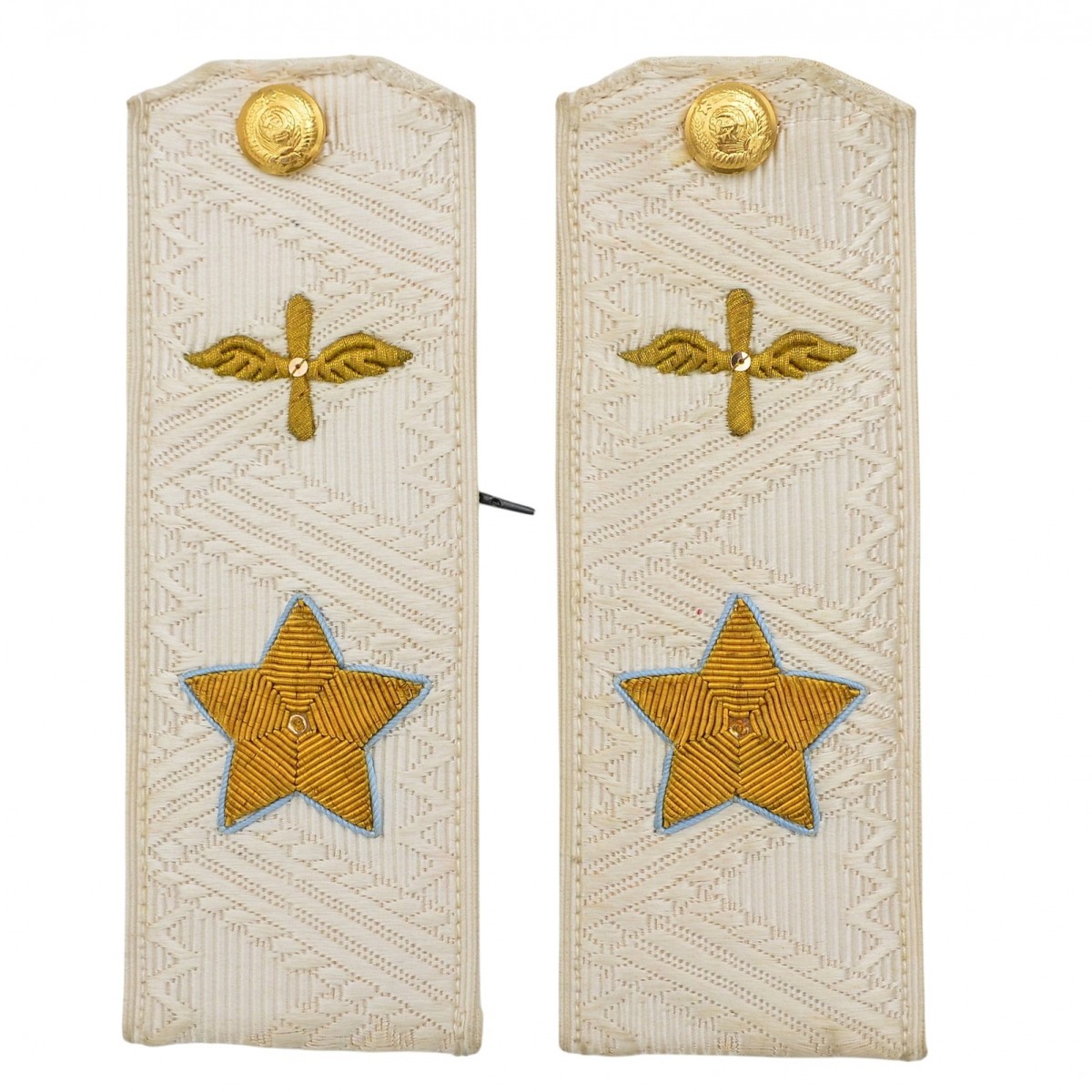 Summer shoulder straps for the shirt of the Marshal of Aviation, model 1981, owned by I. Kozhedub