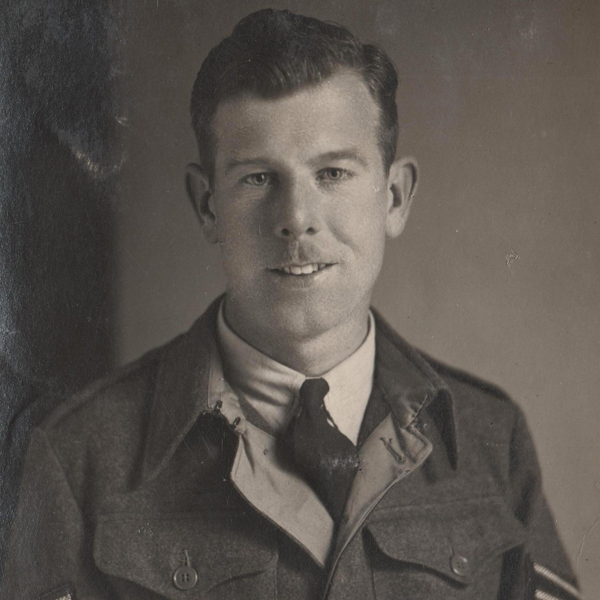Portrait photo of a British pilot during the Second World War