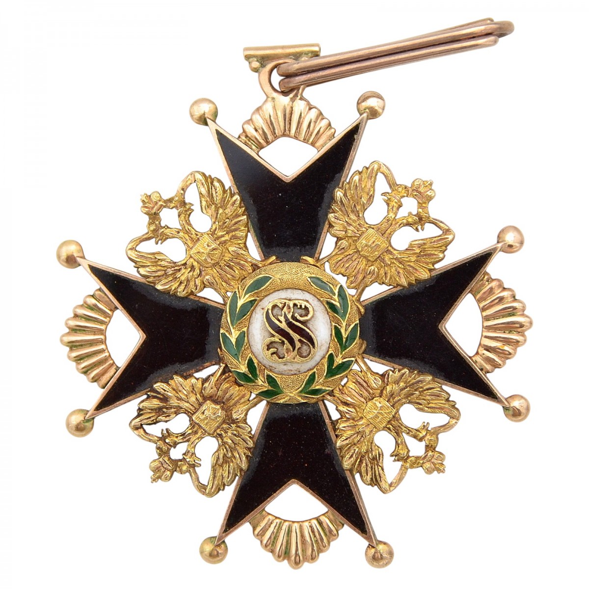 Badge of the Order of St. Stanislaus, 2nd class, black enamel version