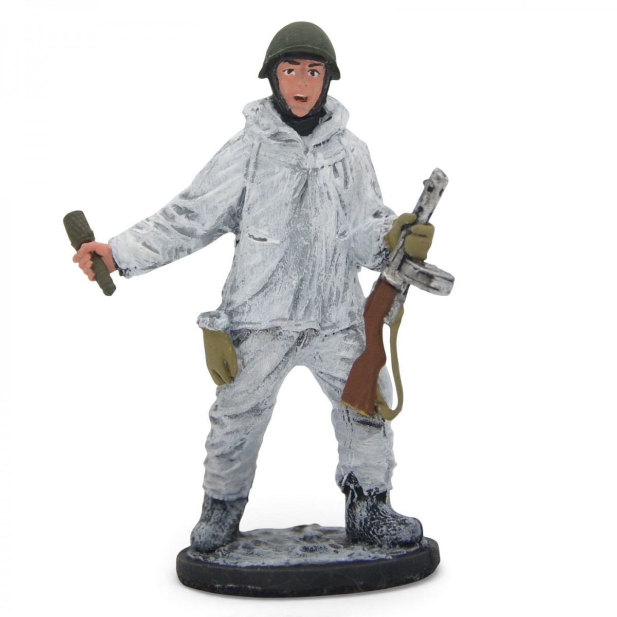Tin soldier "Fighter of the Red Army in the winter maskhalat"