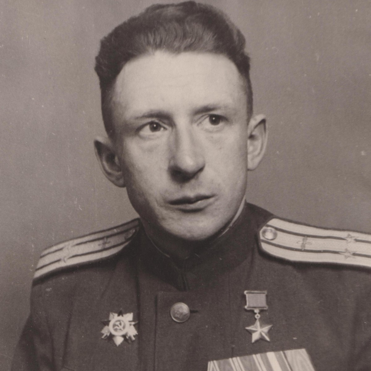 Photo of Lieutenant Colonel Sokolov S.N. of the Red Army Air Force, Hero of the Soviet Union