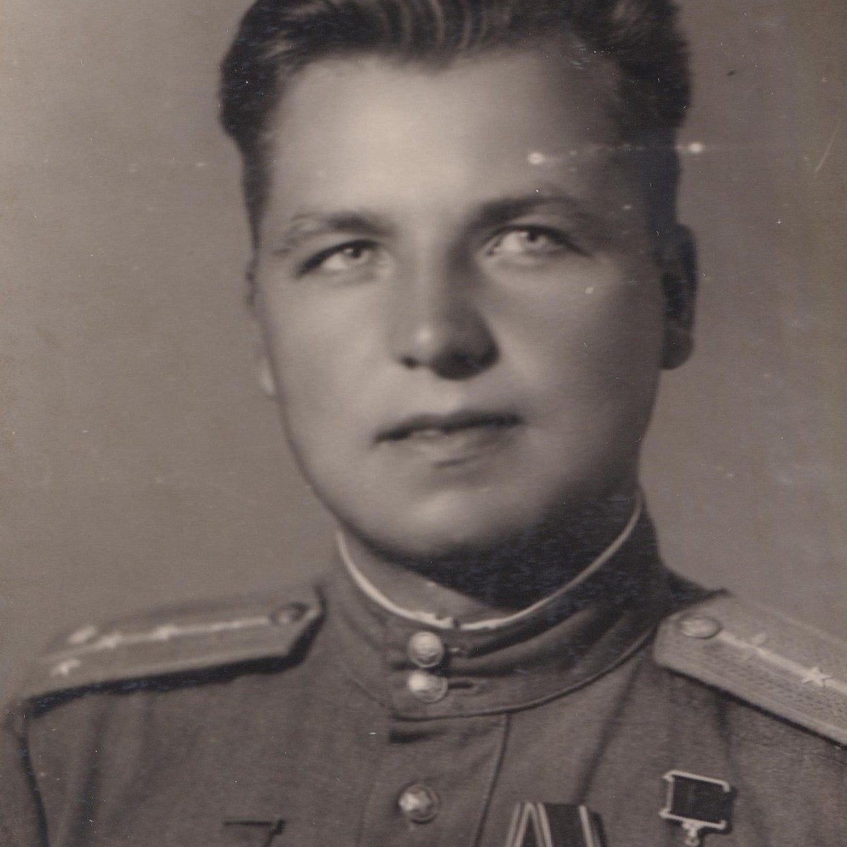 Photo of Red Army Air Force Captain N.P. Bykov, Hero of the Soviet Union