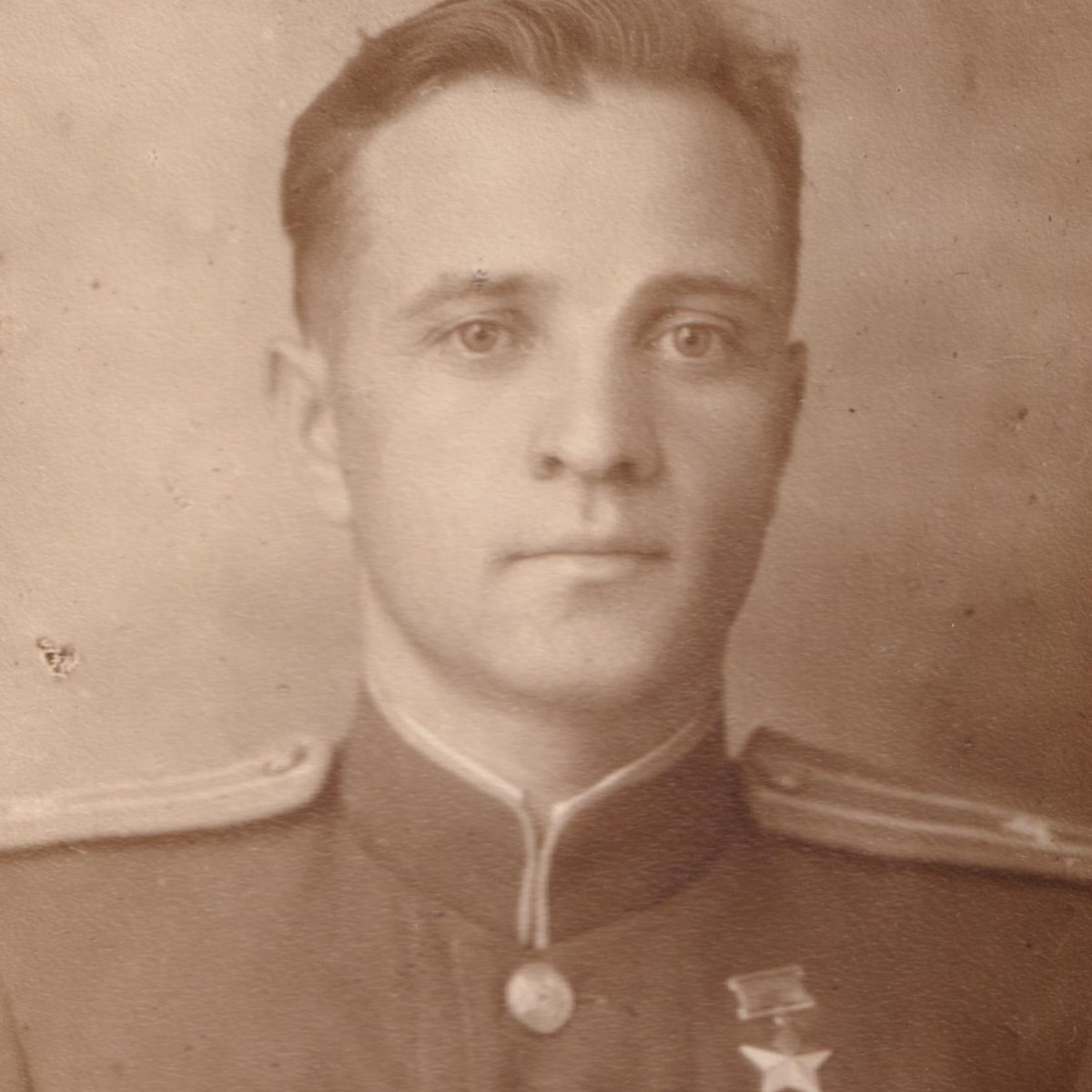 Photo of Major A.A. Lipilin of the Red Army Air Force, Hero of the Soviet Union