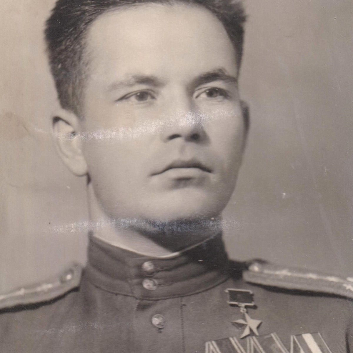 Photo of Red Army Air Force Captain V.P. Mikhalev, Hero of the Soviet Union