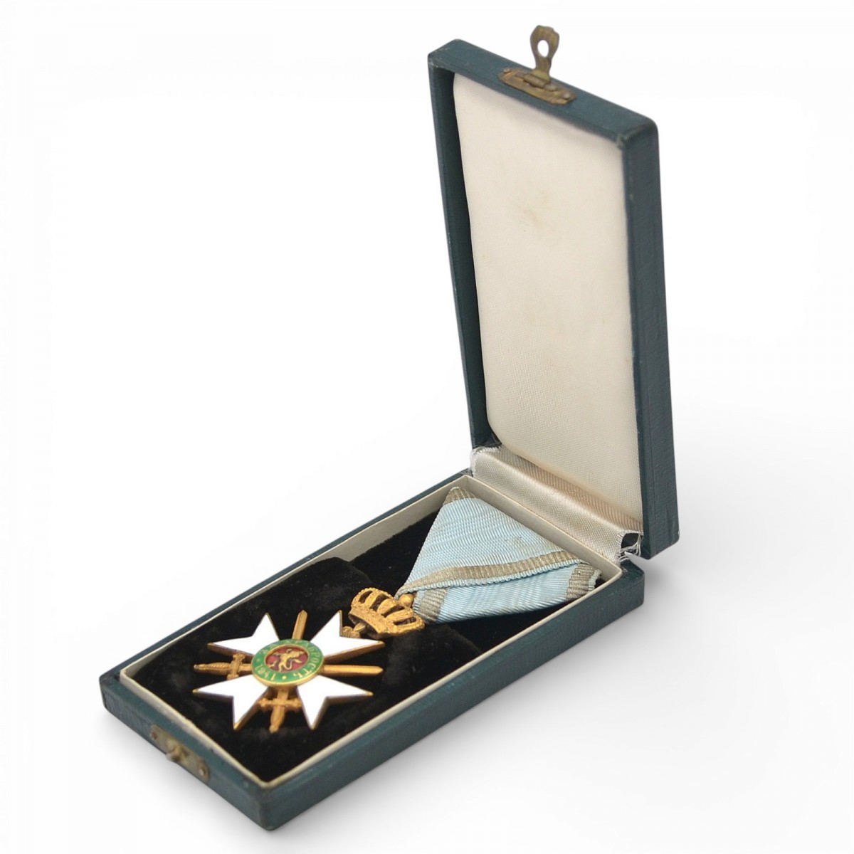 Bulgarian Officer's Order for Bravery, 3rd degree, 2nd class, 1941, in a case