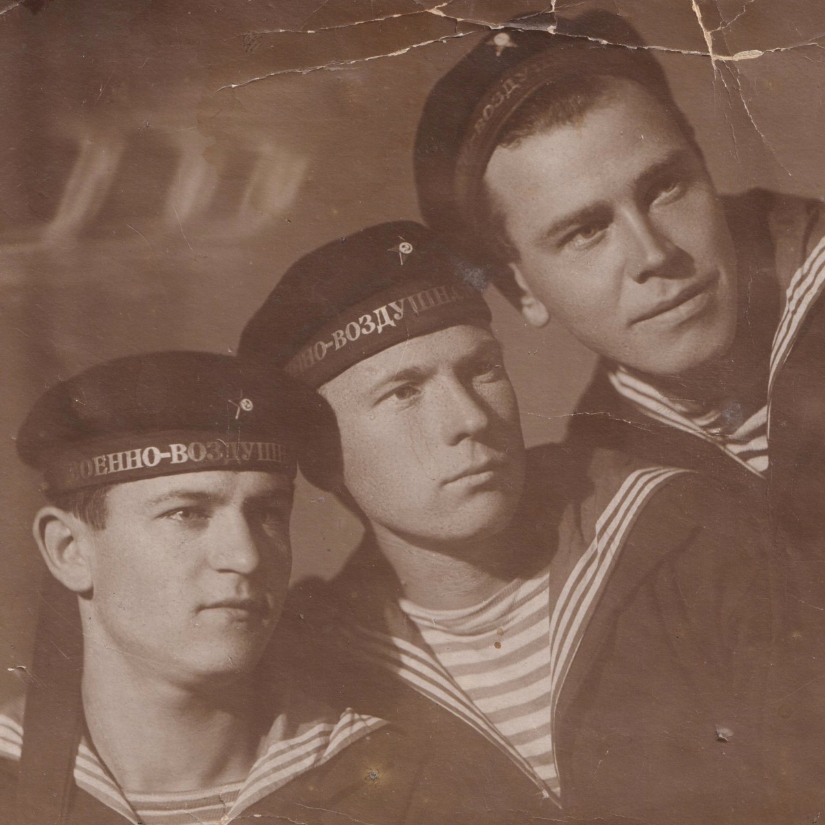 Artistic photo of the sailors of the Red Army Air Force, 1939.