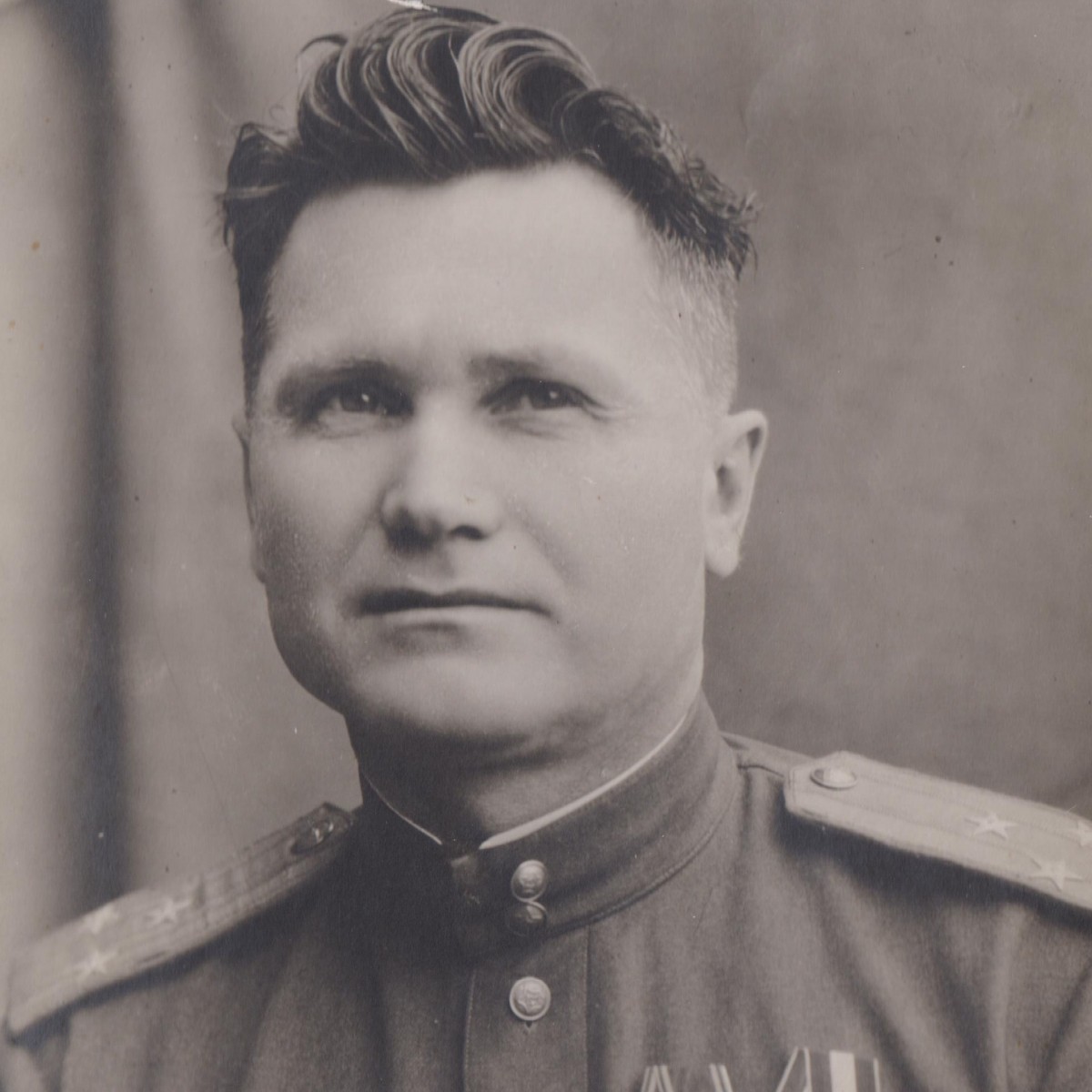 Photo of a colonel of the Red Army with military awards