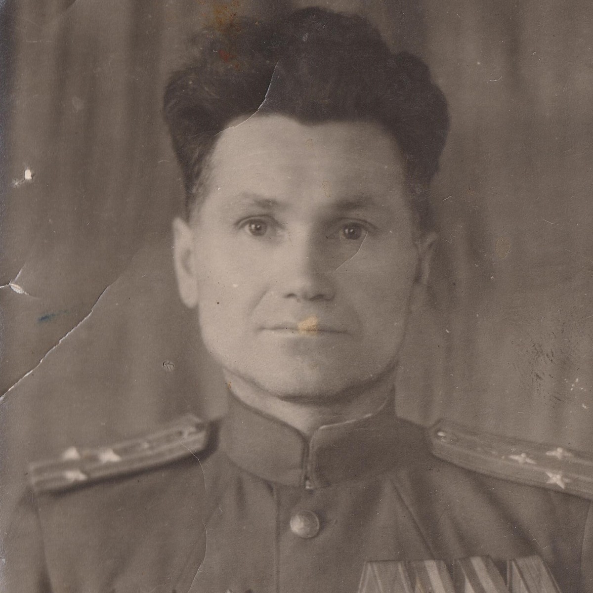 Photo of a colonel of the Red Army Air Force with military awards
